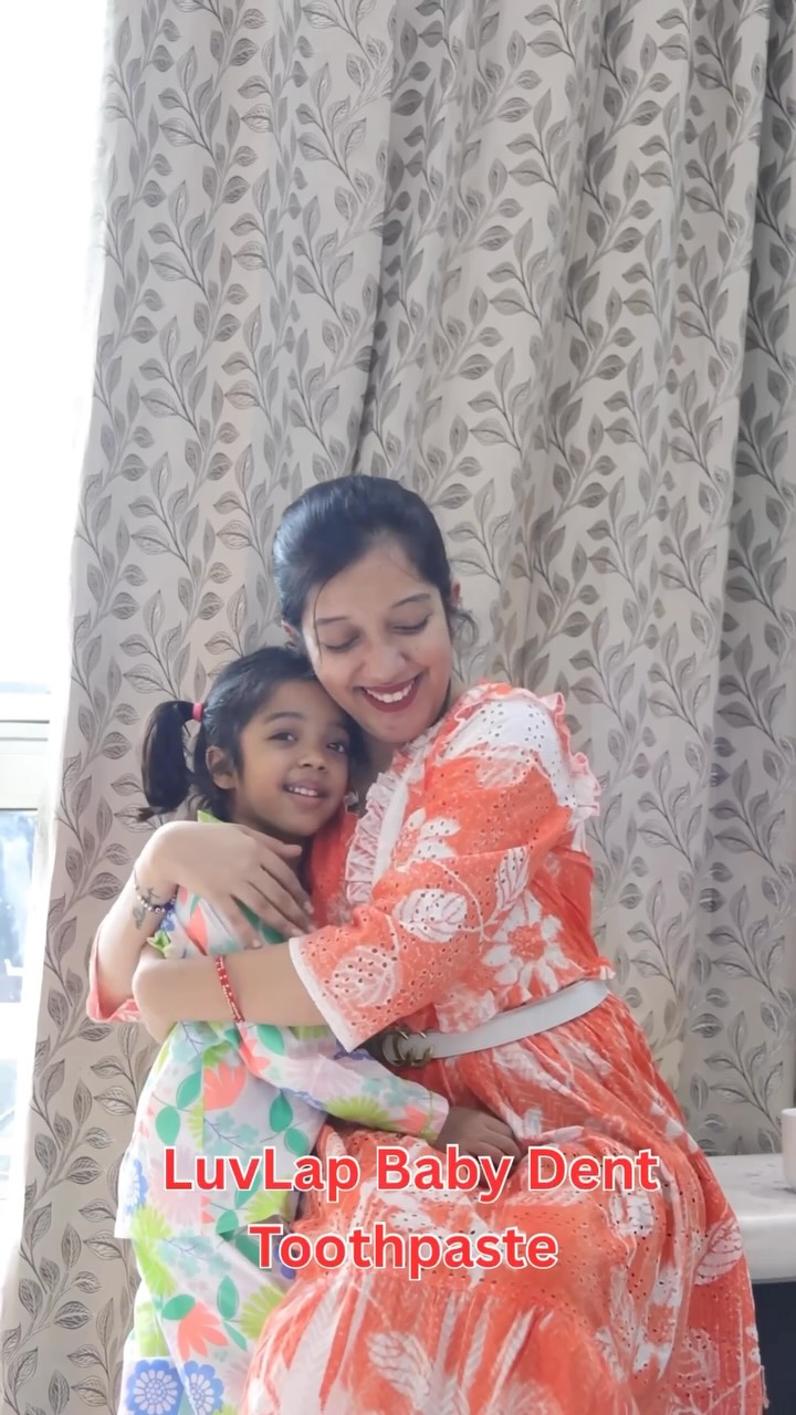 Instagram post by @shubhi_poonam for LuvLap. Caption reads: 🦷🍓 Sweet Smiles Start Here! 🍓🦷
Make brushing....