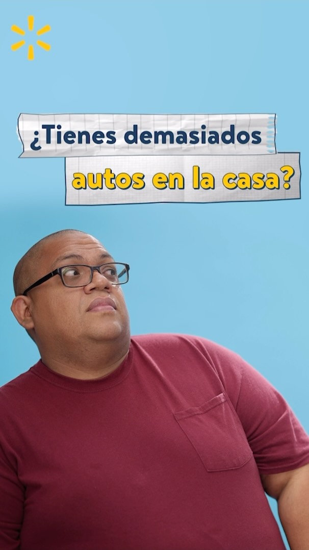 Instagram post by @finanzasconrey for Walmartpr. Caption reads: ¿Demasiados autos en casa? 💫

Rey Martínez,....