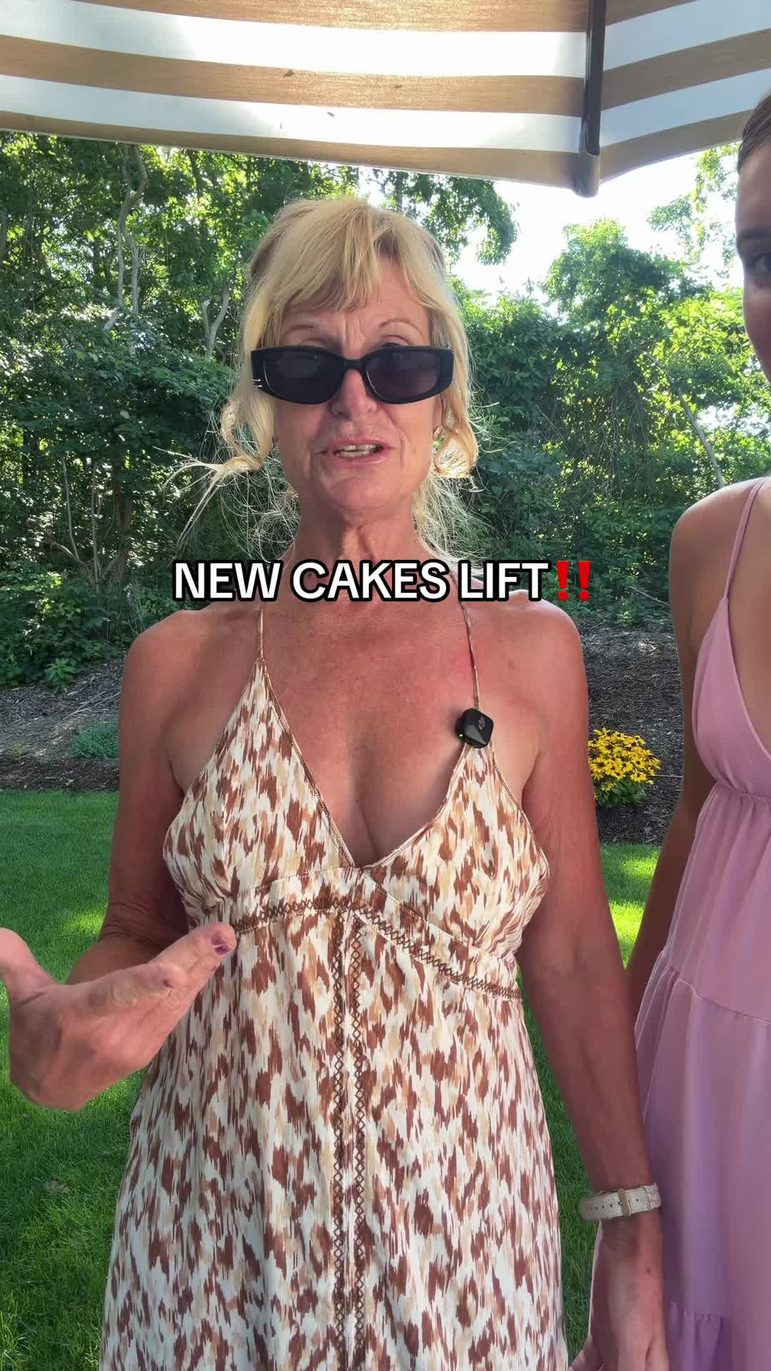 TikTok post by @kristinanicoletall for CAKES body. Caption reads: Stick and lift covers from @CAKES Body ‼️‼️‼️....