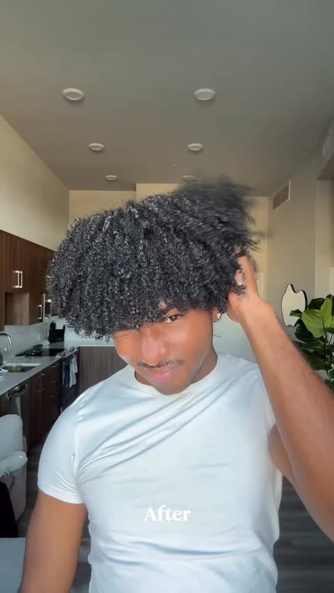 Instagram post by @jalen.j for BounceCurl. Caption reads: Giving my hair some life with @bouncecurl 🤌🏾....