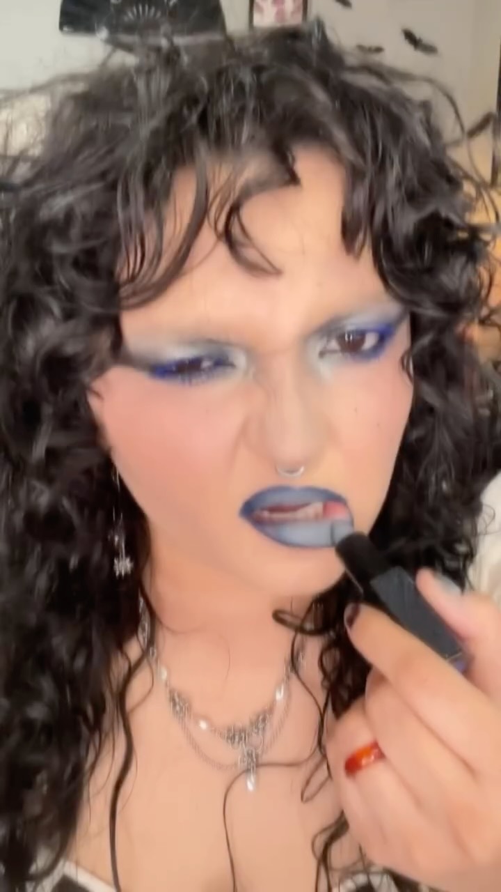 Instagram post by @celestehexe for Westmore Beauty. Caption reads: ⛓️‍💥💙⛓️‍💥💙 

**pr

Base:

@tirtir_global red....