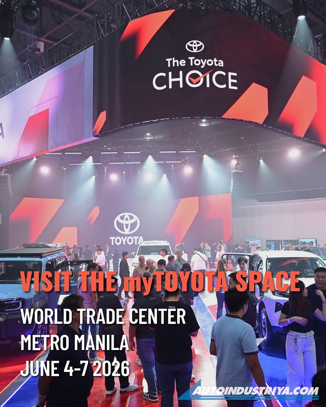 Instagram post by @autoindustriya for Toyota. Caption reads: Toyota shows off four all-new SUVs and trucks at....