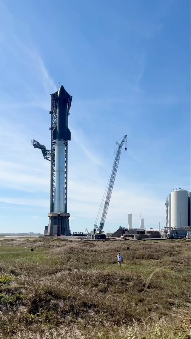 Instagram post by @never.norminal for SpaceX. Caption reads: [...] in Boca Chica, Texas documenting the @SpaceX....