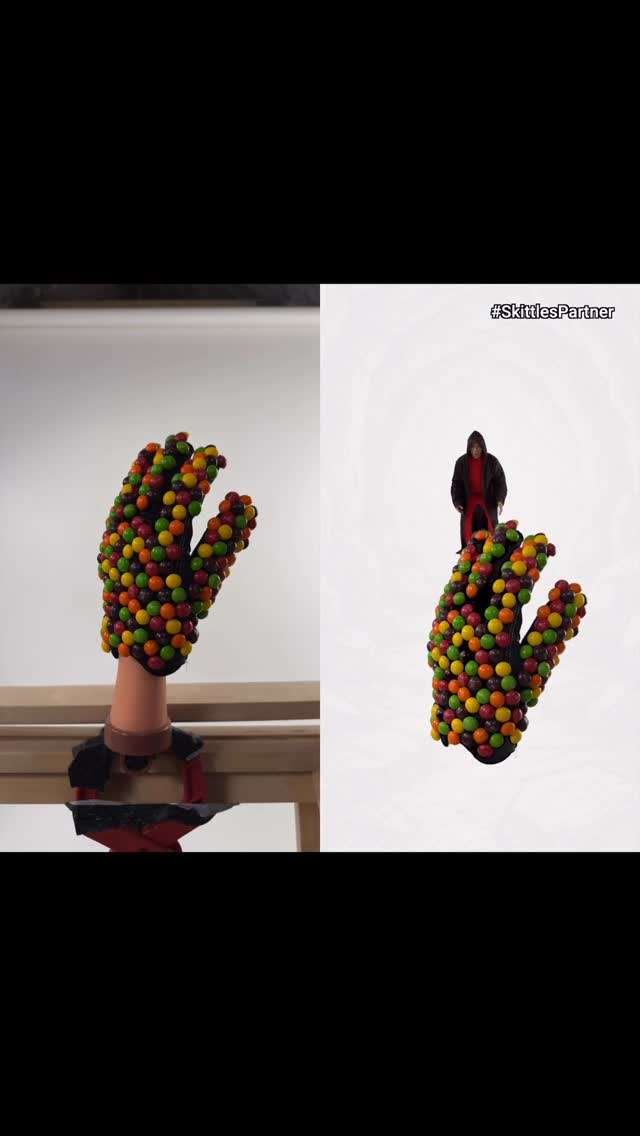 Instagram post by @ed.it.son for SKITTLES. Caption reads: Skittles asked me to commit to the Rainbow and....