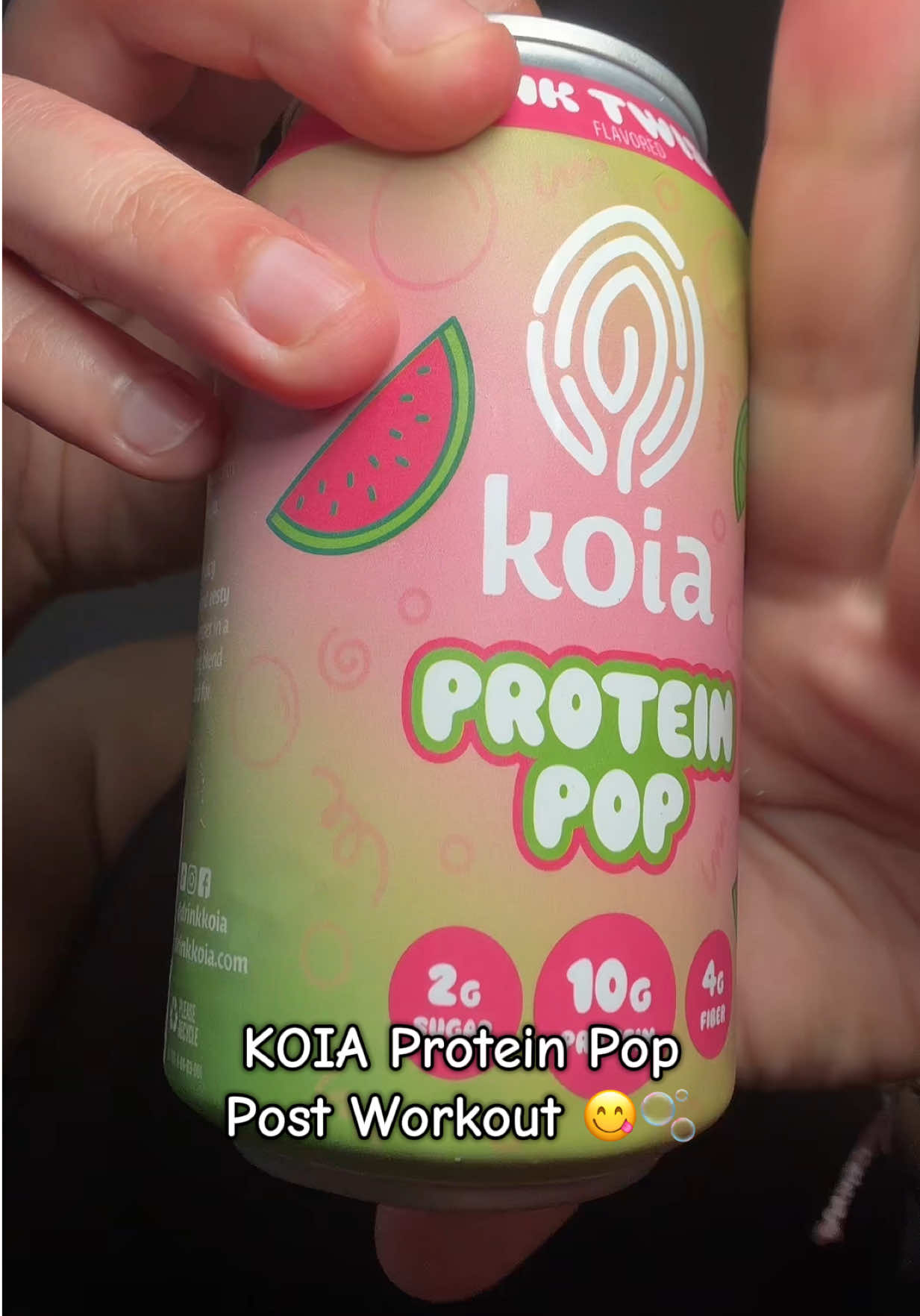 TikTok post by @juliee_galvan for Koia. Caption reads: KOIA Protein Pop post workout treat 😋🫧 #koia....