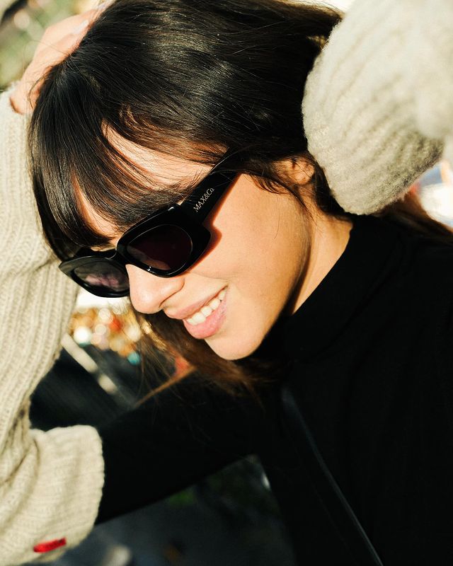 Instagram post by @giuliapetronio_ for Marcolin. Caption reads: I can see red bricks sparkling through these lens....