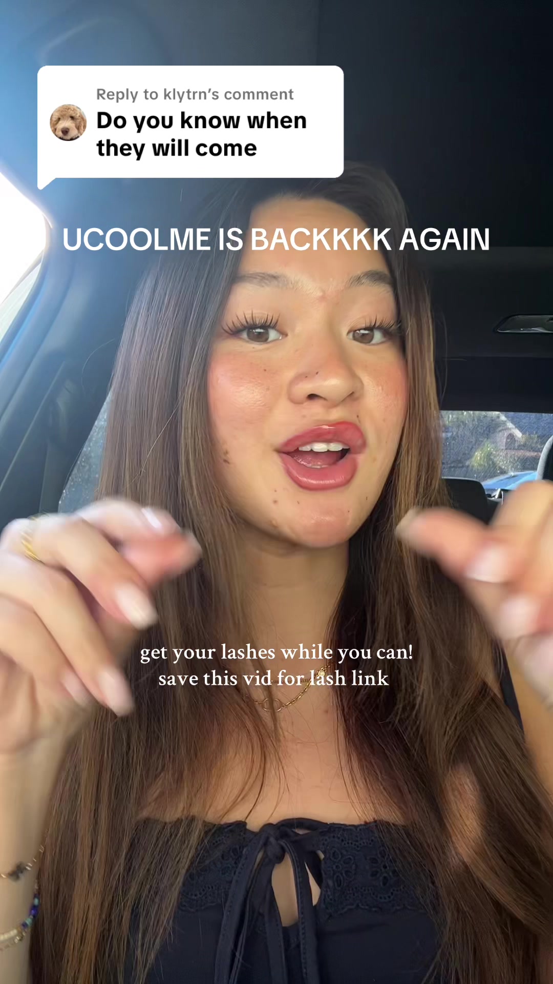 TikTok post by @damnitjanett for Ucoolmelashes. Caption reads: [...] you can!!💗👁️ linked in this video....