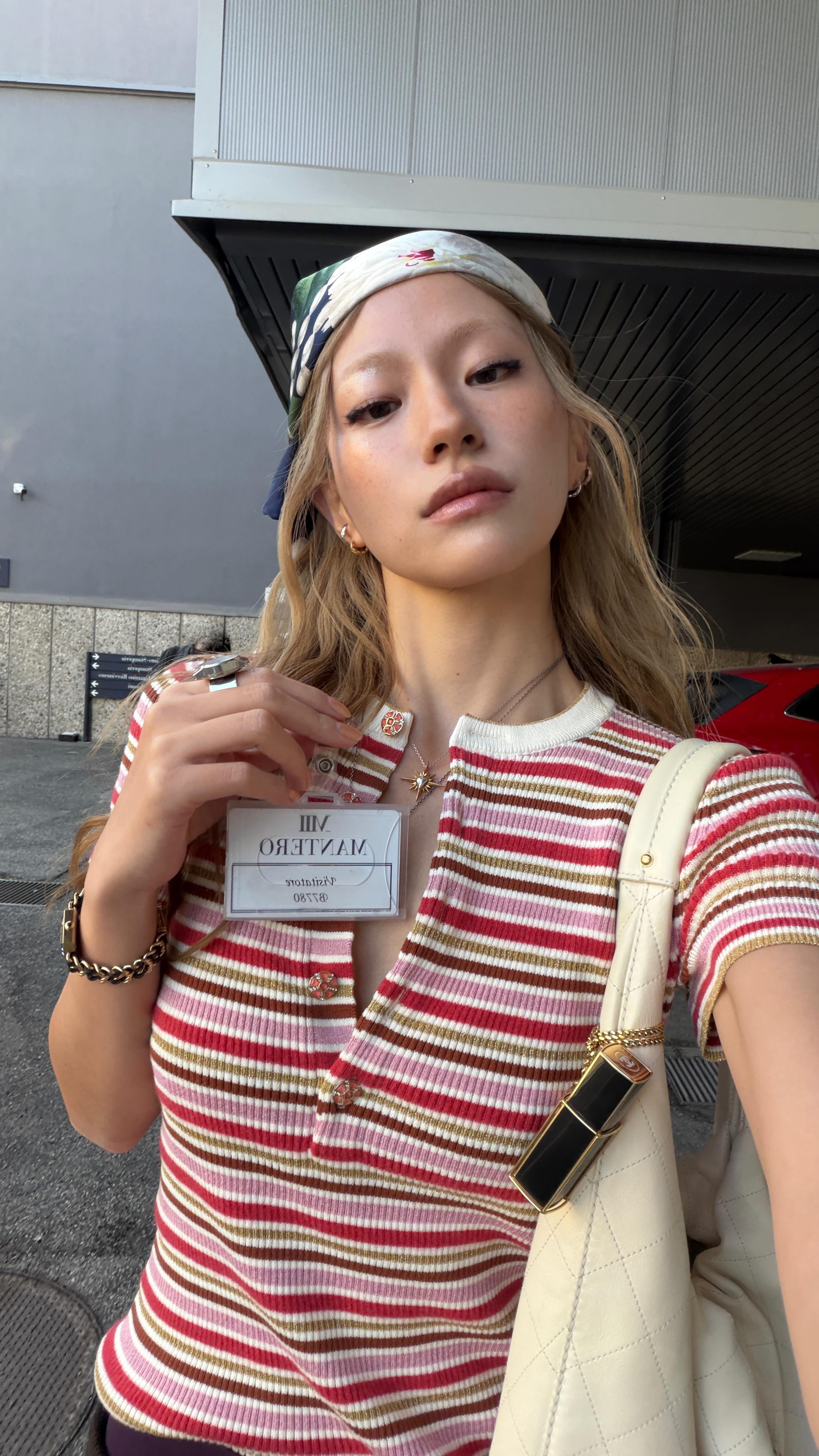 Instagram post by @he.hui.xiang for CHANEL. Caption reads: Let’s check out how a Chanel scarf gets made.