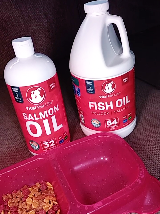 TikTok post by @the_aprilaries46 for Vital Pet Life. Caption reads: [...] and skin coat they deserve with Vital Pet....