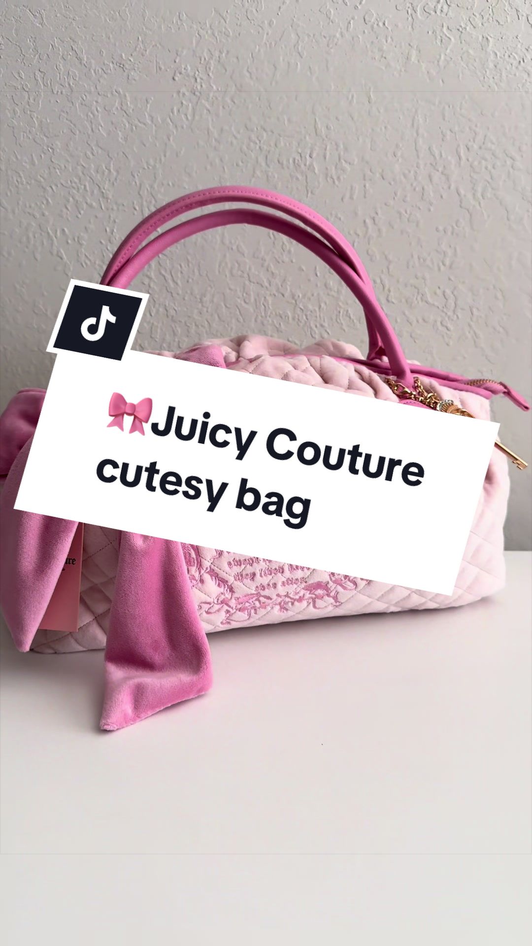 TikTok post by @amyyisabella for Juicy Couture. Caption reads: [...] DM ME TO TAKE HER HOME💫 #juicycouture....