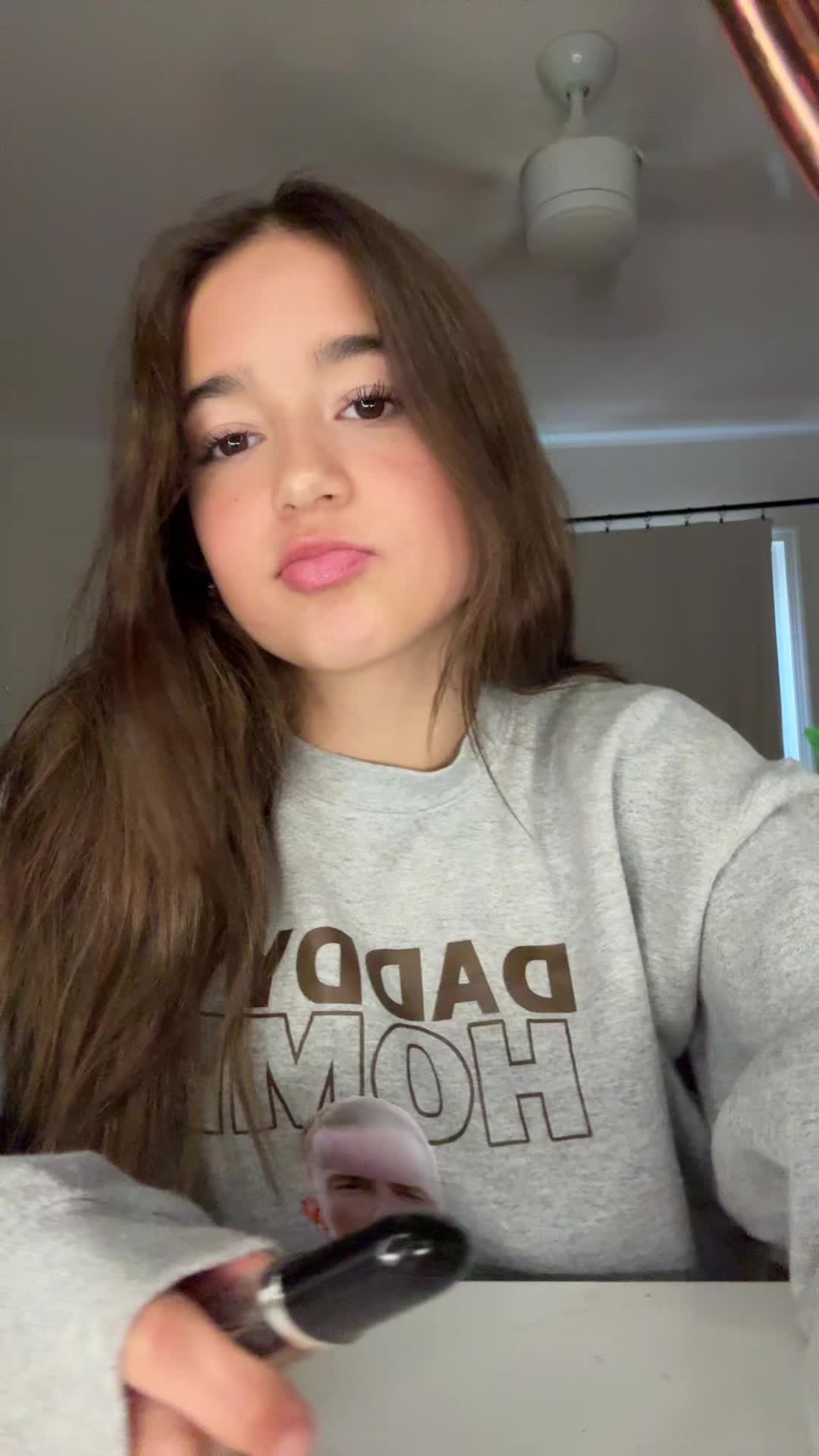 TikTok post by @harlowbarnharrtt for Frilliance. Caption reads: THIS GLOSSSS😍😍😍 @Frilliance #frilliance.