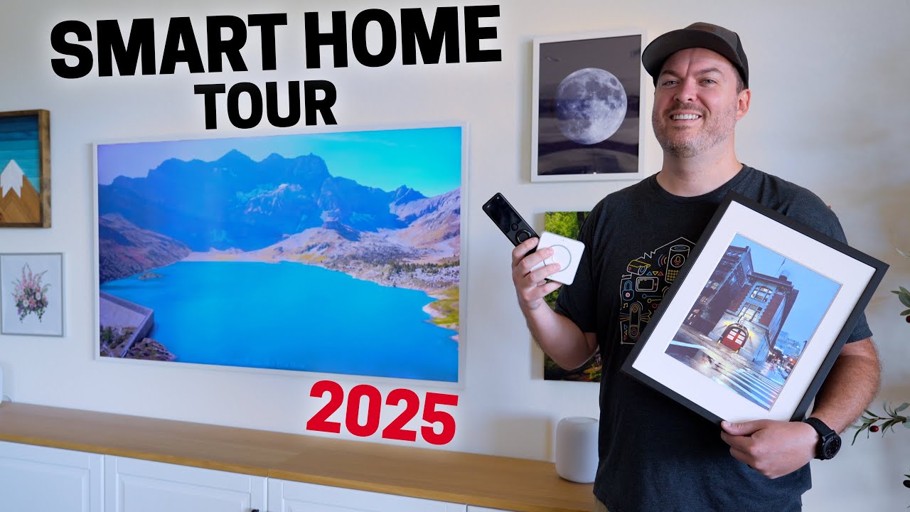 YouTube post by @SmartHomeSolver for Valencia Theater Seating. Caption reads: Smart Home Tour: Fully Automated!.