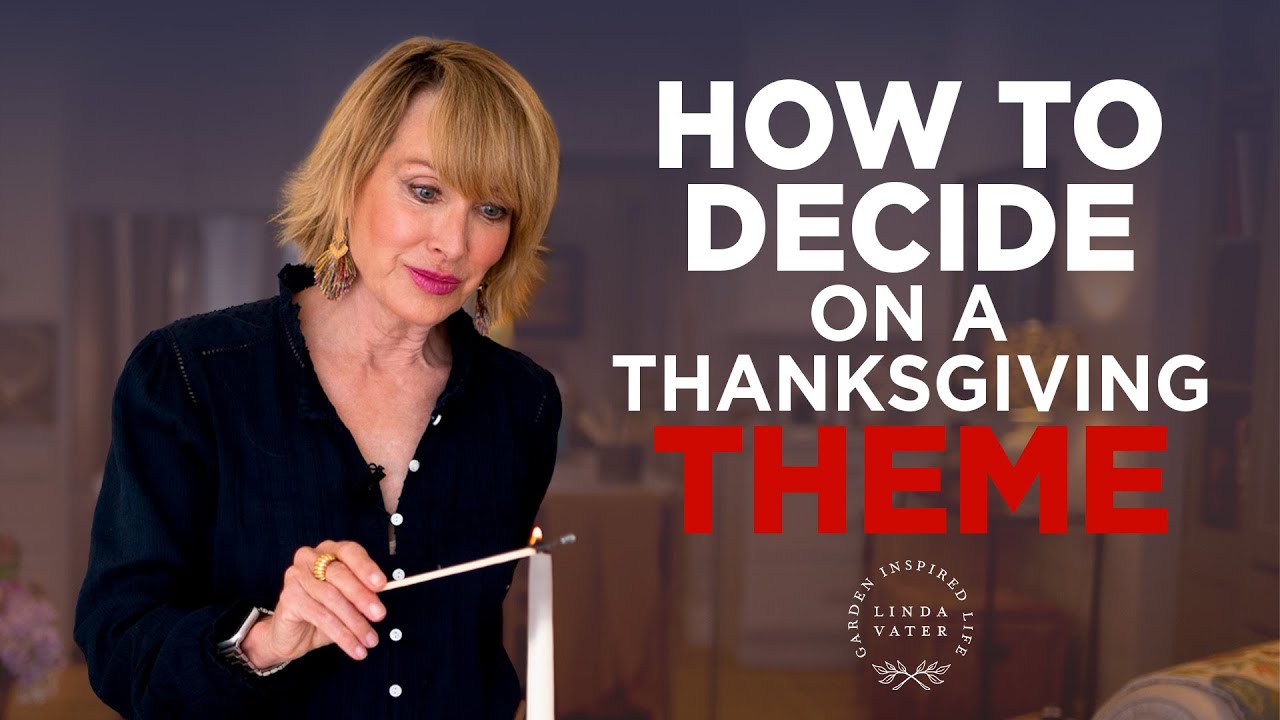 YouTube post by @LindaVater for Zazzle. Caption reads: How To Decide On A Theme For Thanksgiving 🦃.