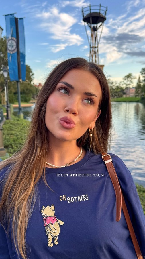 Instagram post by @jacquelyn.paige for Crest. Caption reads: comment WHITE for dm🔗 of product or find in....