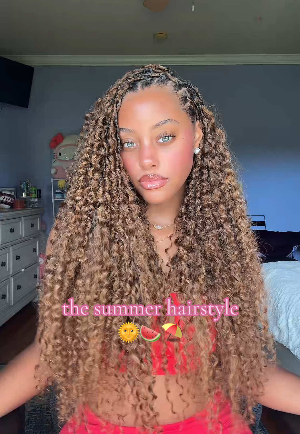 TikTok post by @milanlovesyou2 for AshineHair. Caption reads: love it already #fyp #ashinehair #miracleknots....