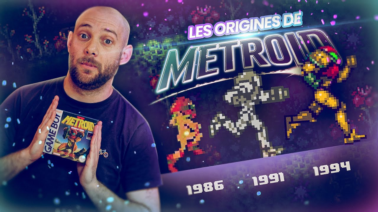 YouTube post by @EdwardRetroDecouverte for Rosetta Stone. Caption reads: Les Origines de Metroid.