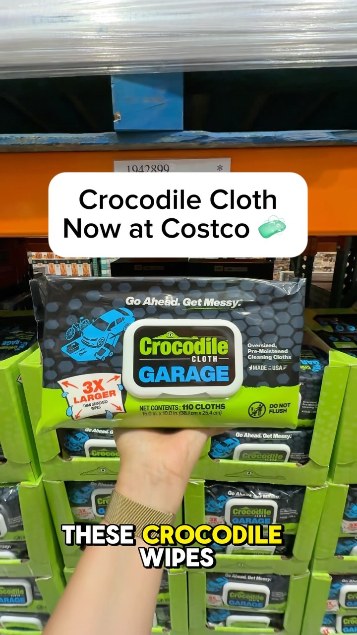 Instagram post by @costconewdeals for Crocodile Cloth. Caption reads: I didn’t expect to use these @crocodile.cloth as....