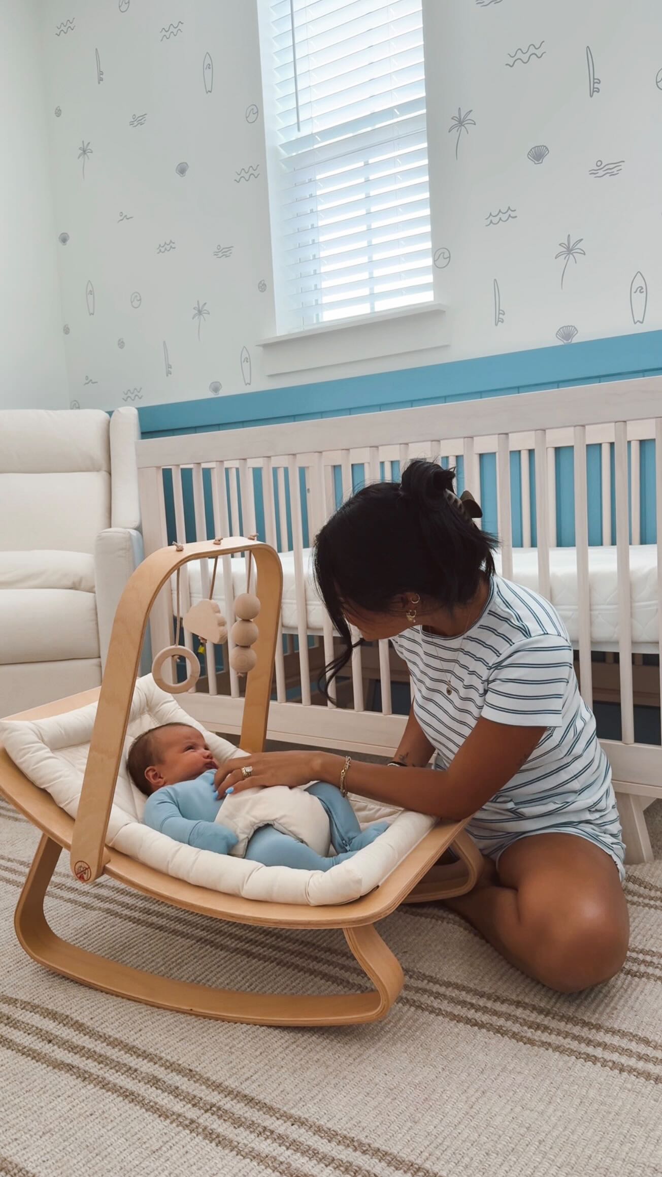 Instagram post by @kaylakosuga for Honest. Caption reads: When the diaper holds up better than your sleep....