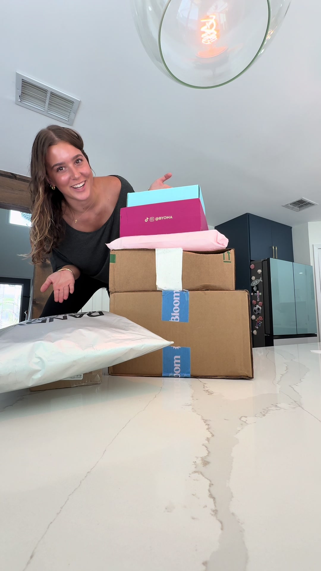 TikTok post by @addieggrace for Bloom Nutrition. Caption reads: PR HAUL!!! #vlog #vloggy #publixvlog #publixgirl....