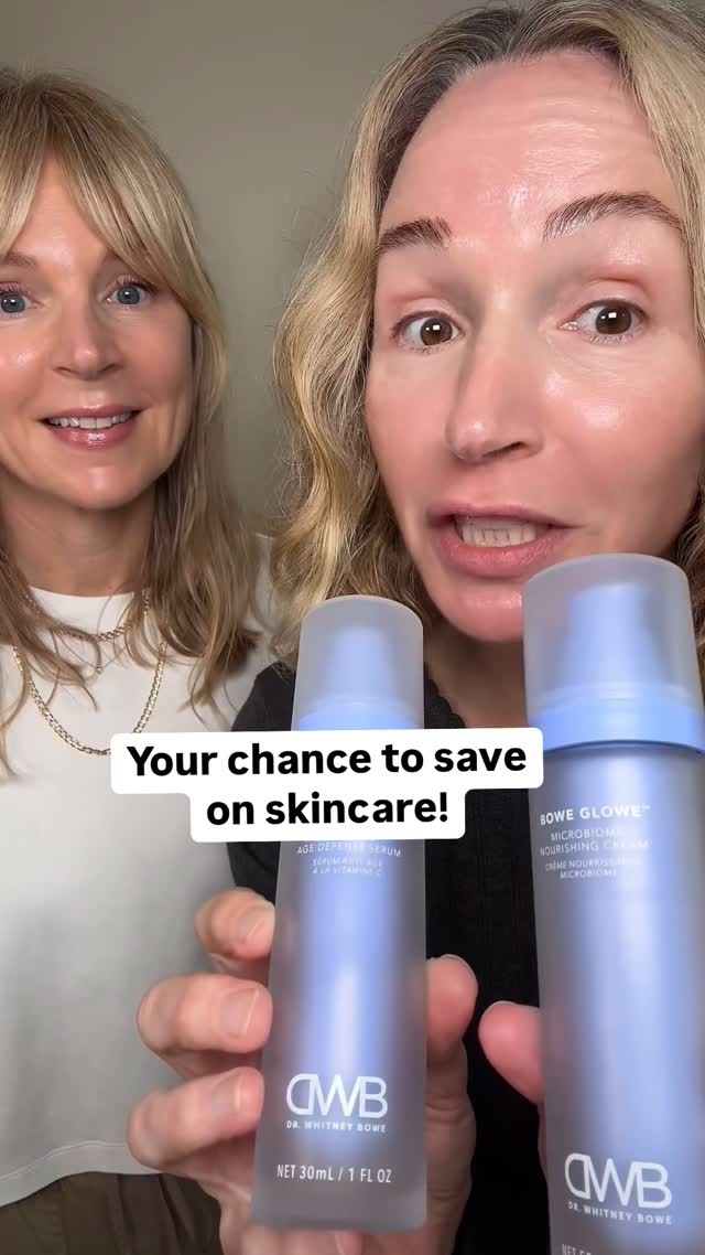 Instagram post by @mysistersskin for Dr. Whitney Bowe Beauty. Caption reads: [...] off Sitewide Savings during the Dr. Whitney....