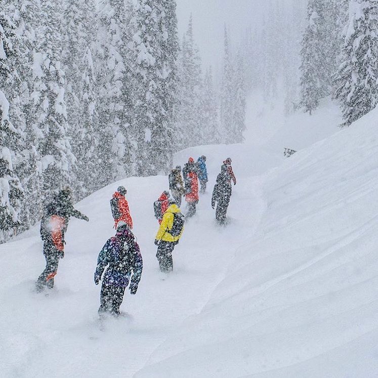 Instagram post by @torgeirbergrem for Nitro Snowboards. Caption reads: All friends on a POW day! Make sure you check out....
