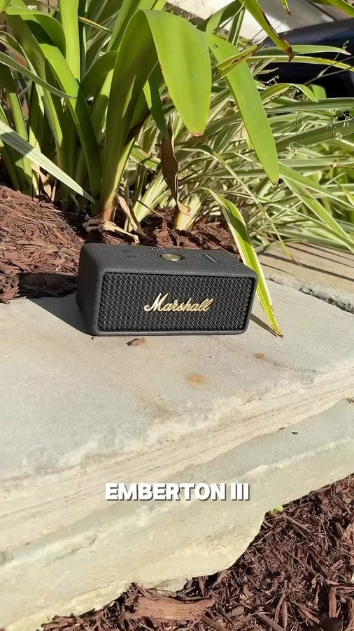 Instagram post by @milesabovetech for Marshall Headphones. Caption reads: [...] make sure check it out in my bio!....