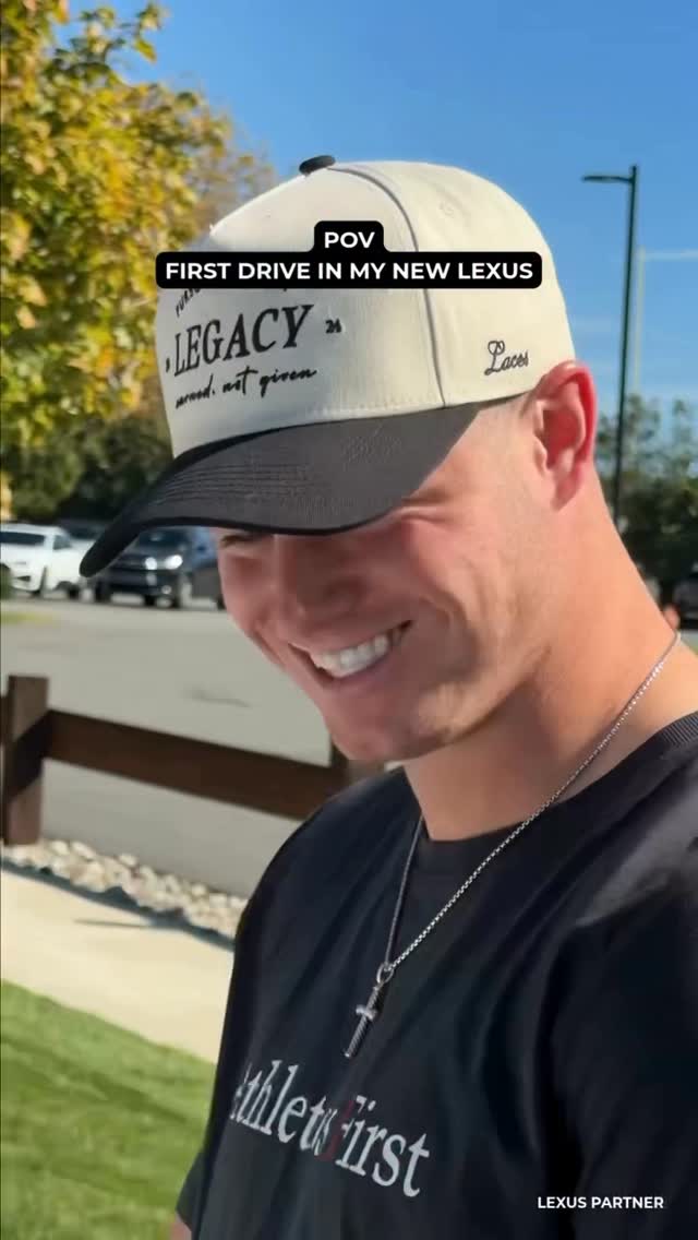 Instagram post by @reedblankenship for Lexus. Caption reads: First drive in the Lexus LS F SPORT, and the start....