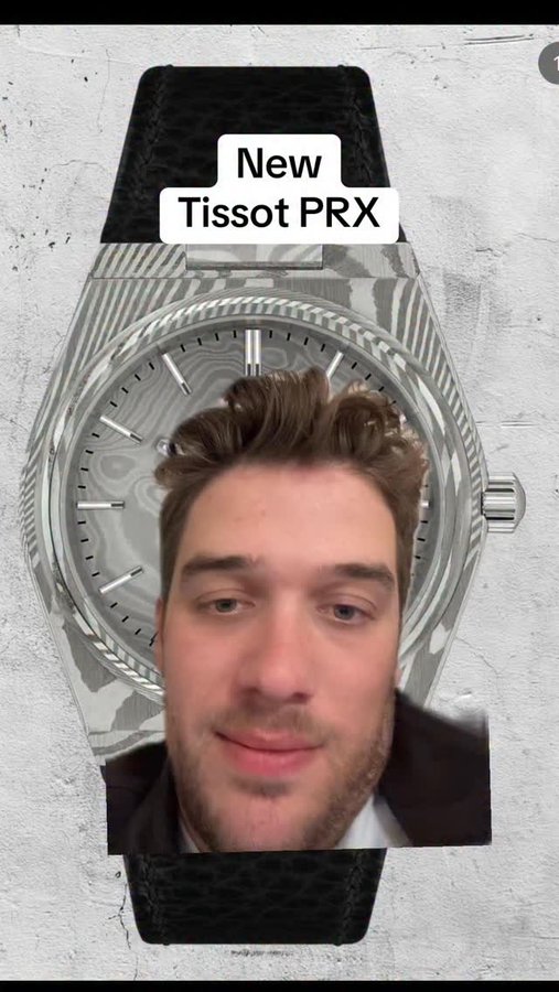 Instagram post by @benswatches for TISSOT. Caption reads: I wanted to hate the new Tissot PRX. But I don’t.....