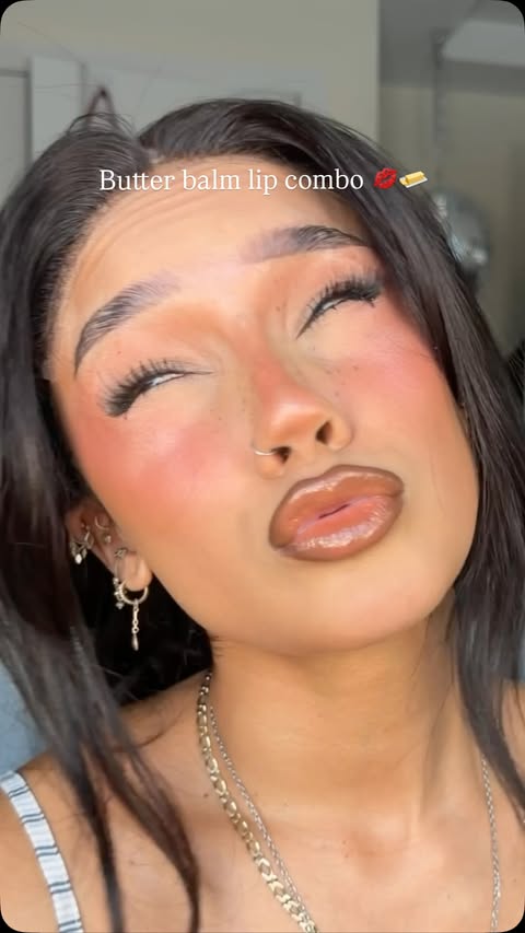 Instagram post by @palomahendersonn for Kylie Cosmetics. Caption reads: The @kyliecosmetics butter balm in honey is indeed....