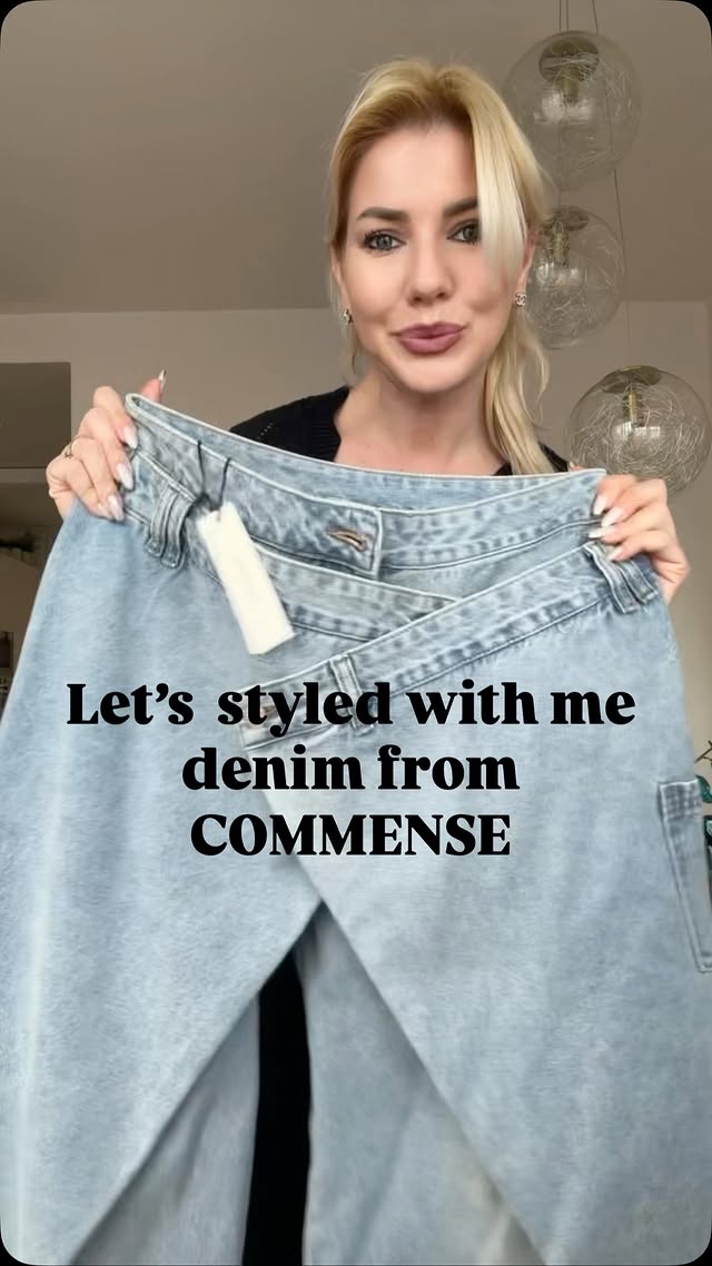 Instagram post by an influencer for Commense. Caption reads: Obsessed with this denim from @commense.official....