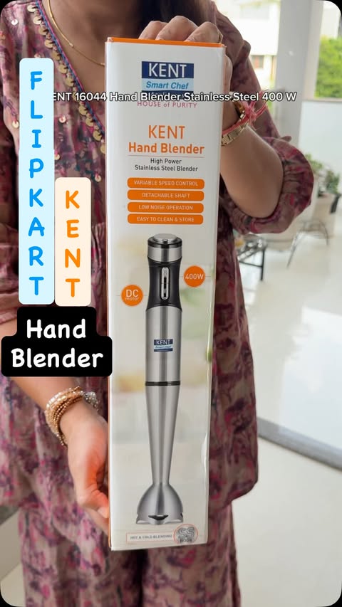 Instagram post by @creative_decorart for Flipkart Homes. Caption reads: I bought this amazing KENT Stainless Steel Blender....