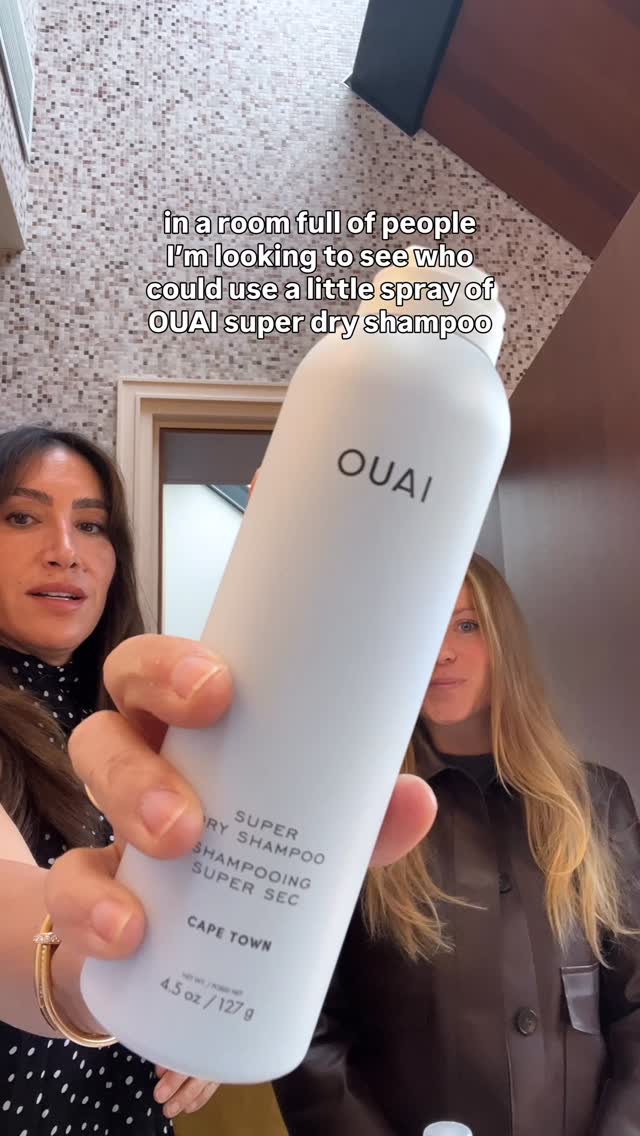 Instagram post by @jenatkinhair for OUAI. Caption reads: In a room full of people i’m looking to see who....