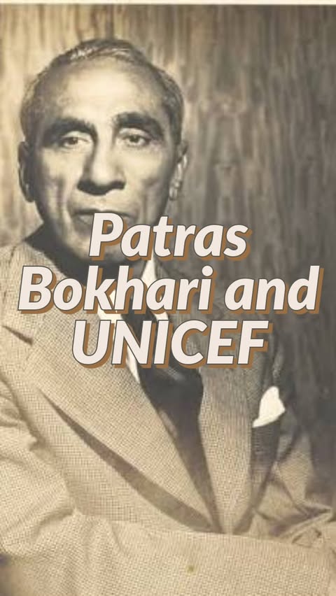 Instagram post by @huztory for UNICEF. Caption reads: Patras Bokhari and UNICEF!

Few people in our....