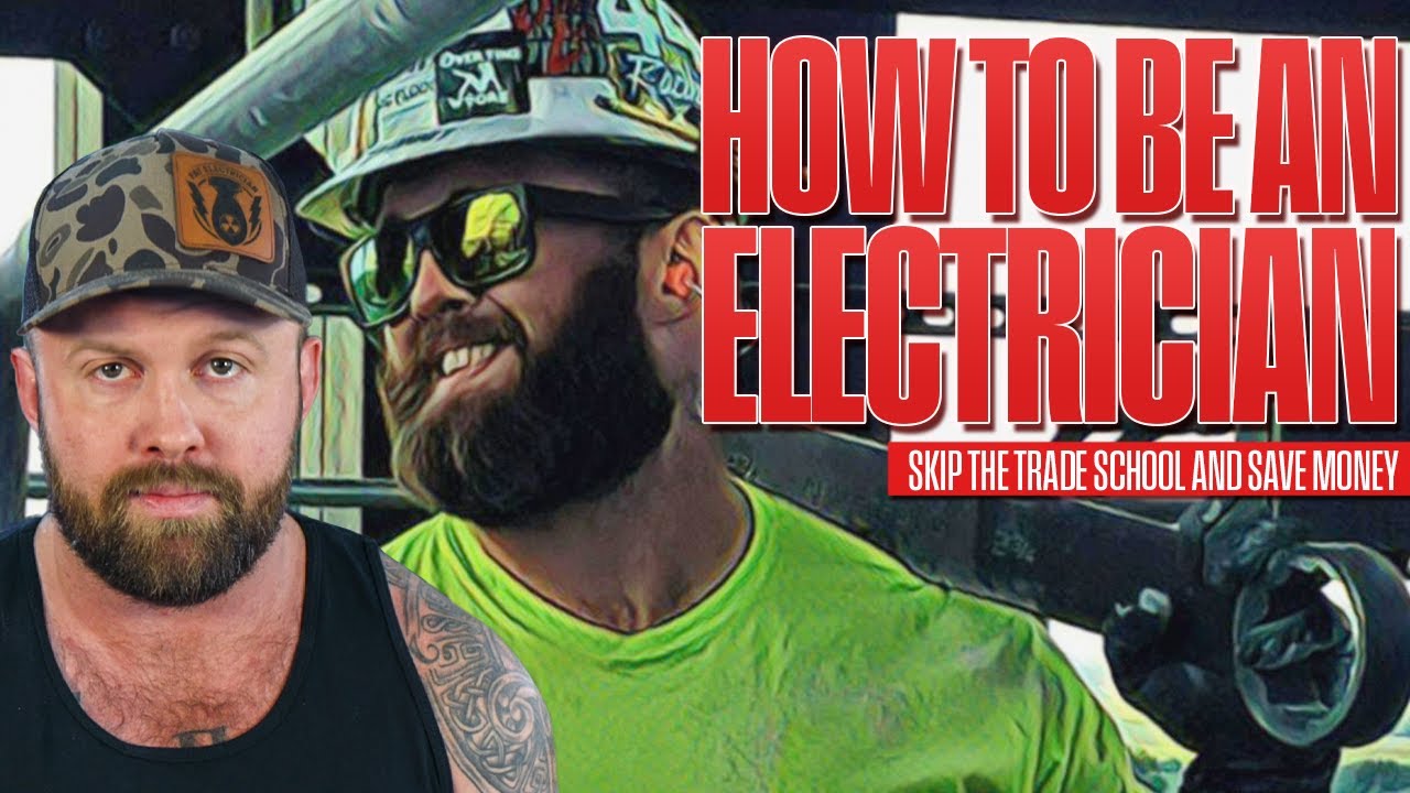 YouTube post by @TheFatFiles for DeleteMe. Caption reads: How To Become An Electrician - Trade School Is A....