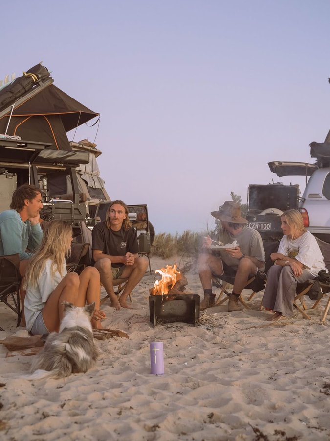 Instagram post by @sandtosnow for Ultimate Ears. Caption reads: [...] good company and good tunes 👌🏽....