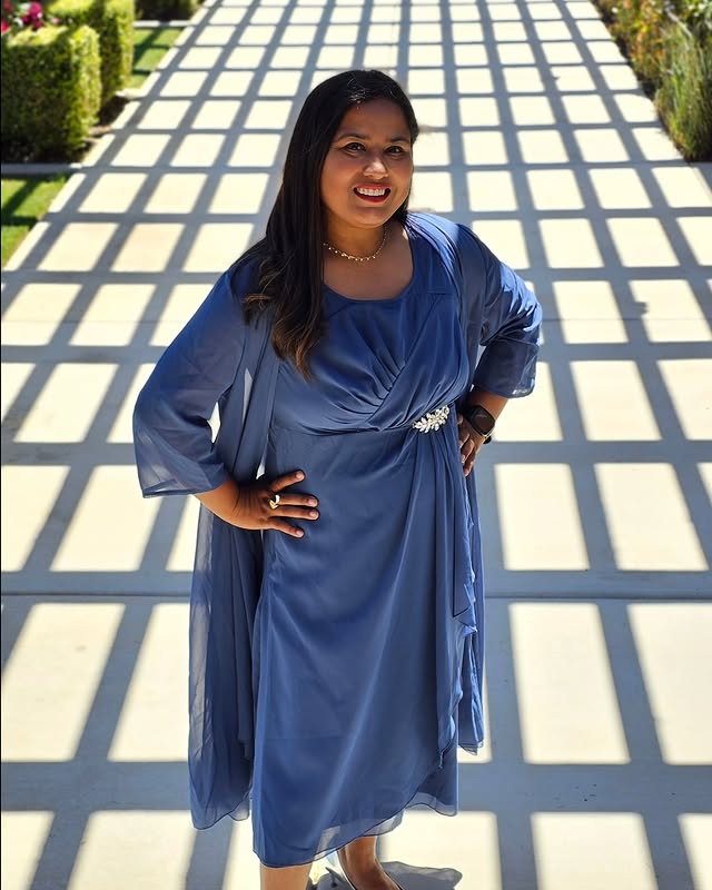 Instagram post by @shalinisharma.in for Rosewe. Caption reads: [...] comfortable summer party look. Dress....