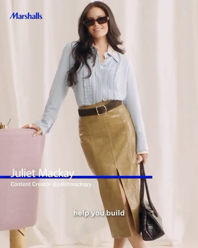 Instagram post by @julietmackayy for Marshalls. Caption reads: [...] So many great finds waiting at @marshalls....