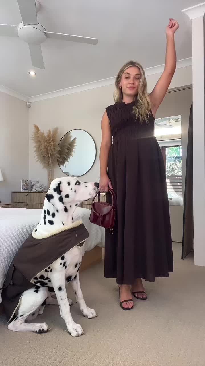 TikTok post by @misslucycarrington for Petalandpup. Caption reads: Styled for bump, approved my pup! - @Petal & Pup....
