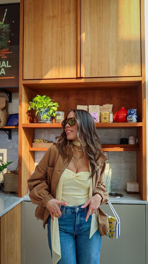 Instagram post by @the.irislife for 12th Tribe. Caption reads: Period 🤭 utility jacket by @shop12thtribe....