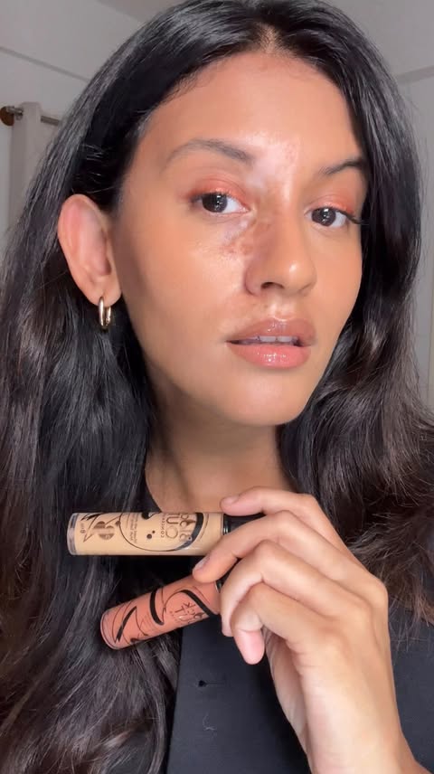 Instagram post by @prarthanajagan for Character Cosmetics. Caption reads: Haven’t seen myself fully concealed in awhile and....