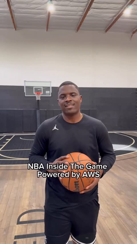 Instagram post by @lethalshooter for Amazon Web Services. Caption reads: [...] NBA Inside the Game powered by....