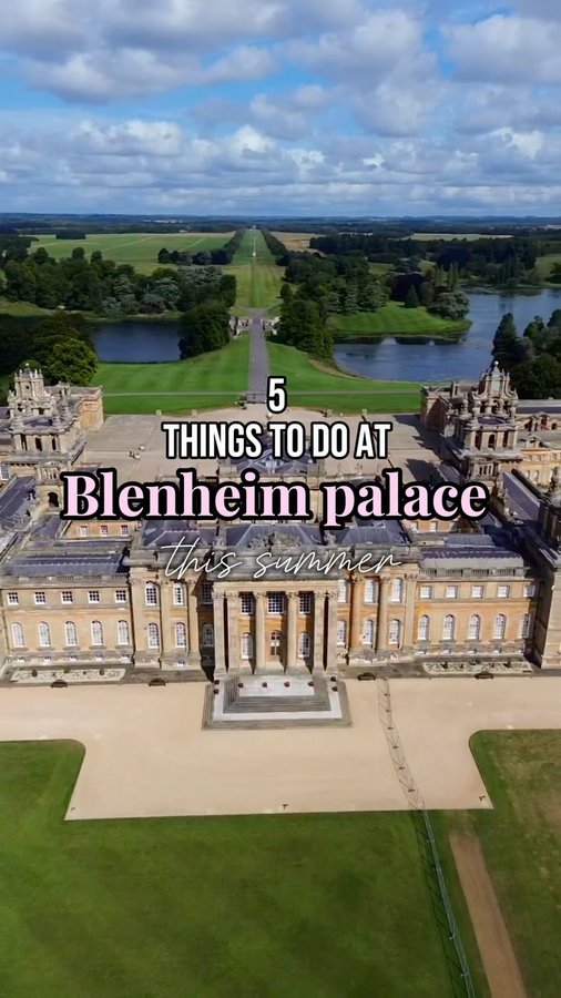 Instagram post by @ourwildplan for VisitEngland. Caption reads: Blenheim Palace 👑🇬🇧 

Based in Oxfordshire,....