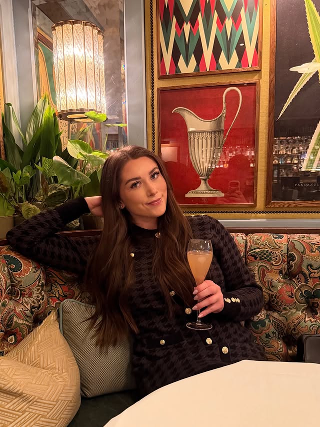 Instagram post by @charlotteannaw for The Ivy Collection. Caption reads: An evening at @the_ivy_collection in Harrogate....