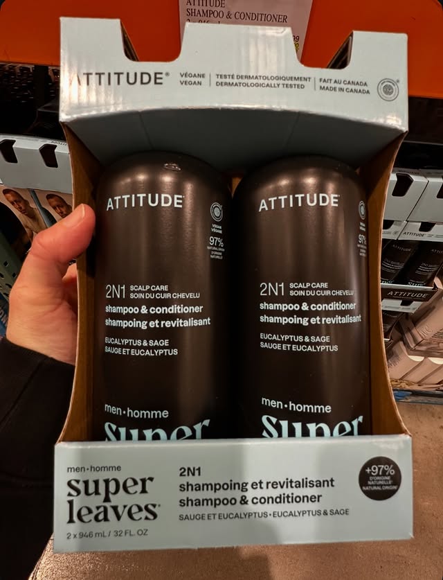 Instagram post by @costcofindscanada for ATTITUDE. Caption reads: 🚨 ON SALE AT COSTCO!! 🚨🧴🇨🇦 ‌ ATTITUDE Super....