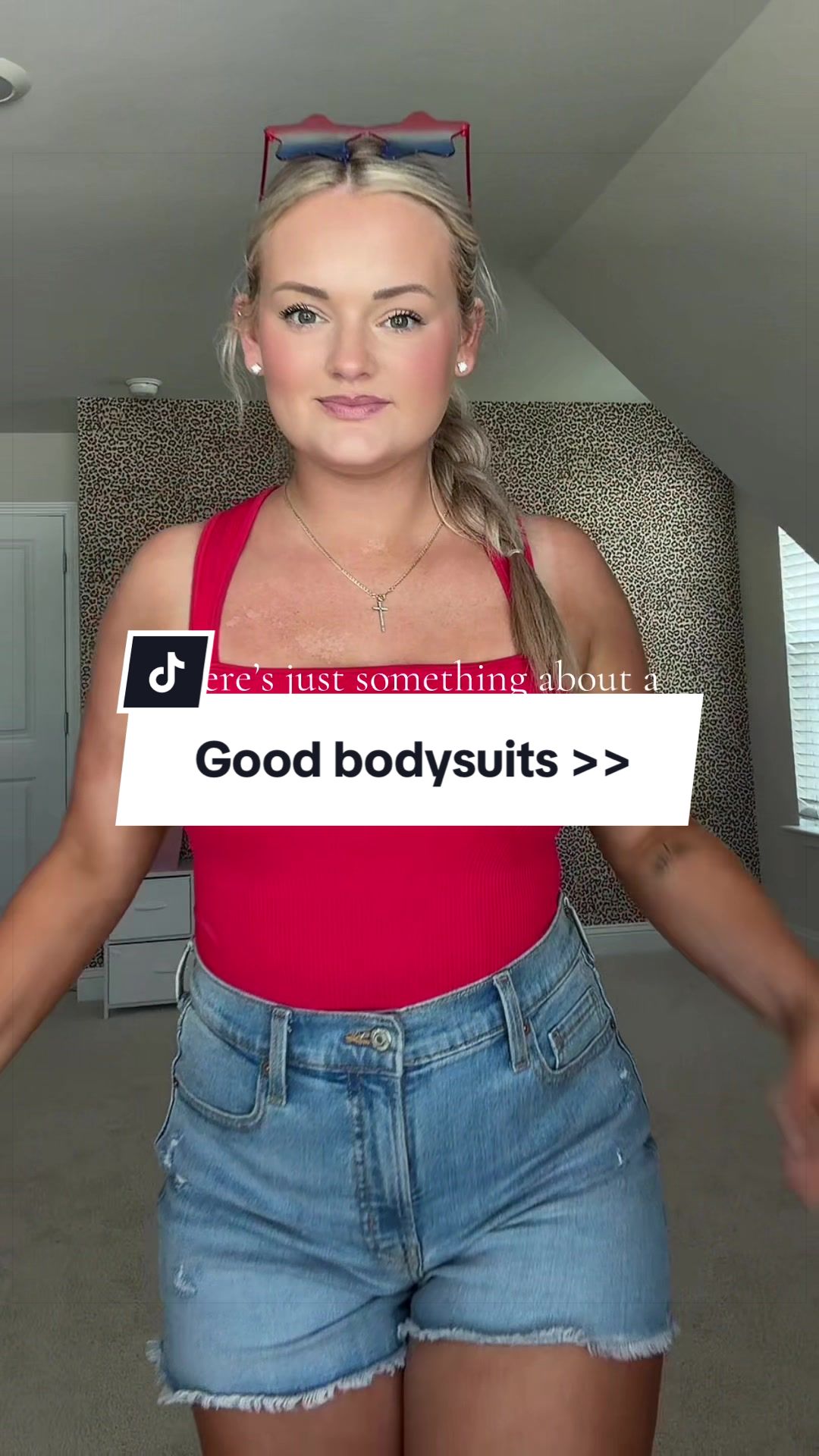 TikTok post by @lindsaynicoleeee for OQQ. Caption reads: Mom belly approved ✅ @O QQ #bodysuit #oqqbodysuits....