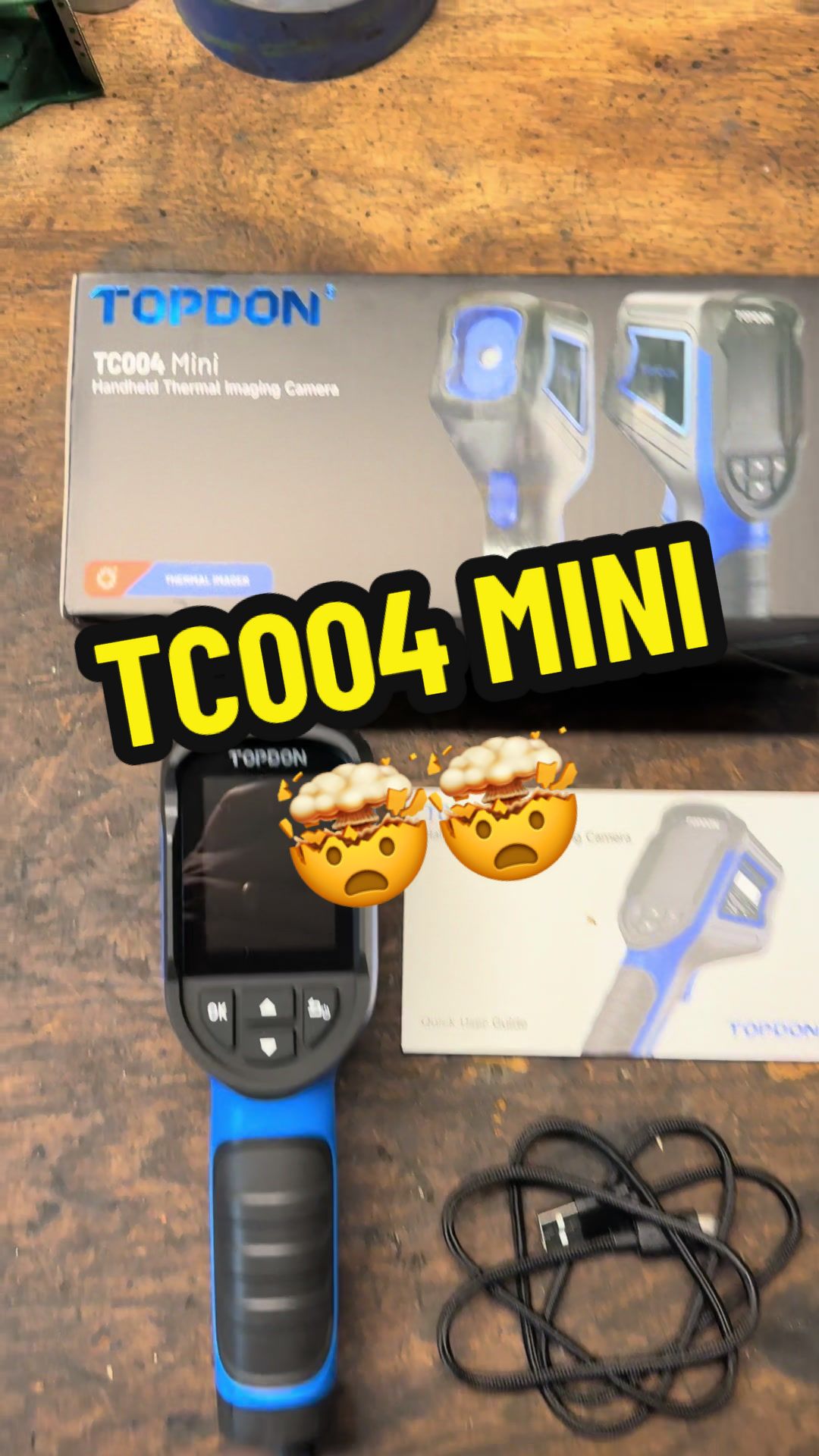 TikTok post by @apsmallengine for Topdon. Caption reads: [...] Mini!! Favorite tool just got smaller!!....