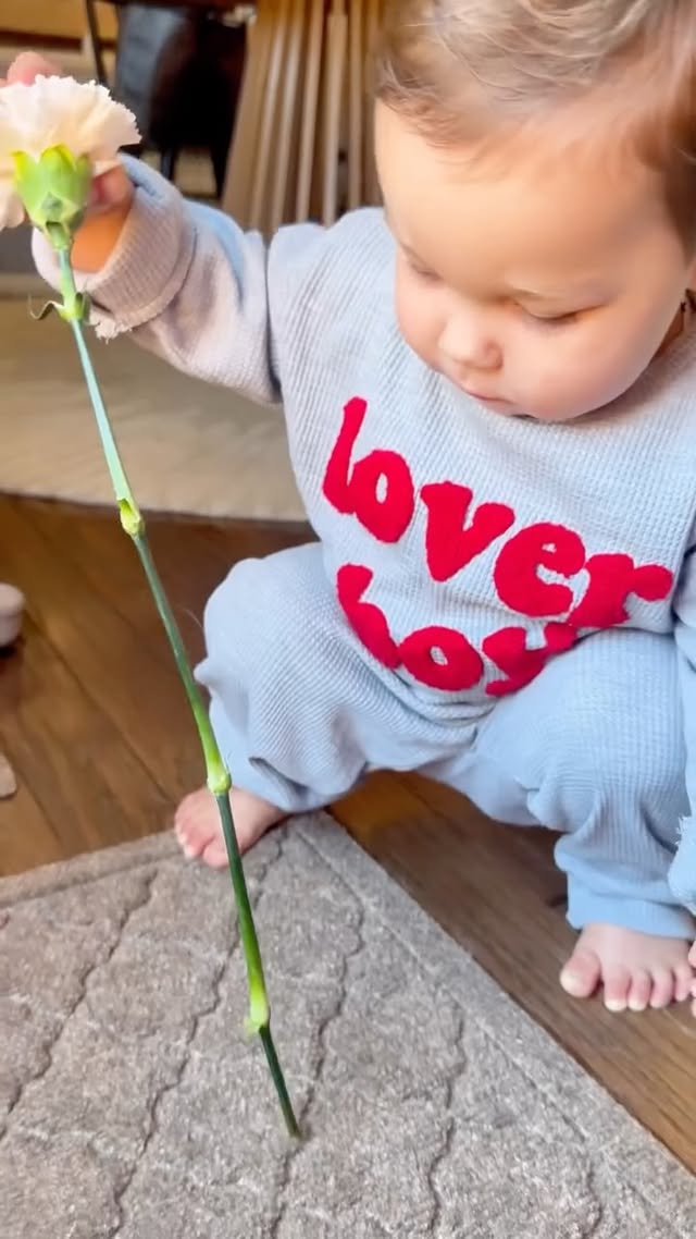 Instagram post by @bybrielleann for Caden Lane. Caption reads: Toddler Valentine’s Day over here 💌 This morning....