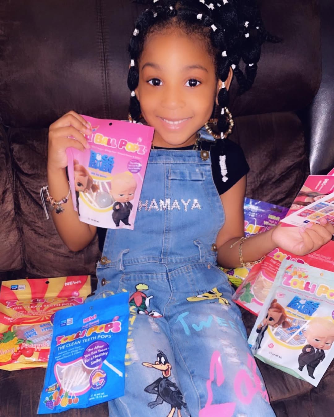 Instagram post by @babyshamaya for Rite Aid. Caption reads: #ad| Hey friends, have you ever tasted candies....