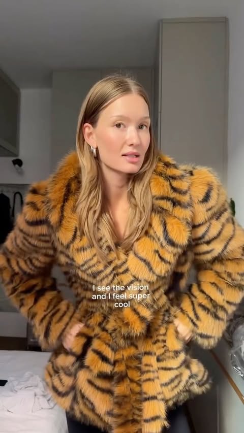 Instagram post by @aalexandraeklund for Lumina Fashion. Caption reads: The look i’m going for this winter is Tigger from....