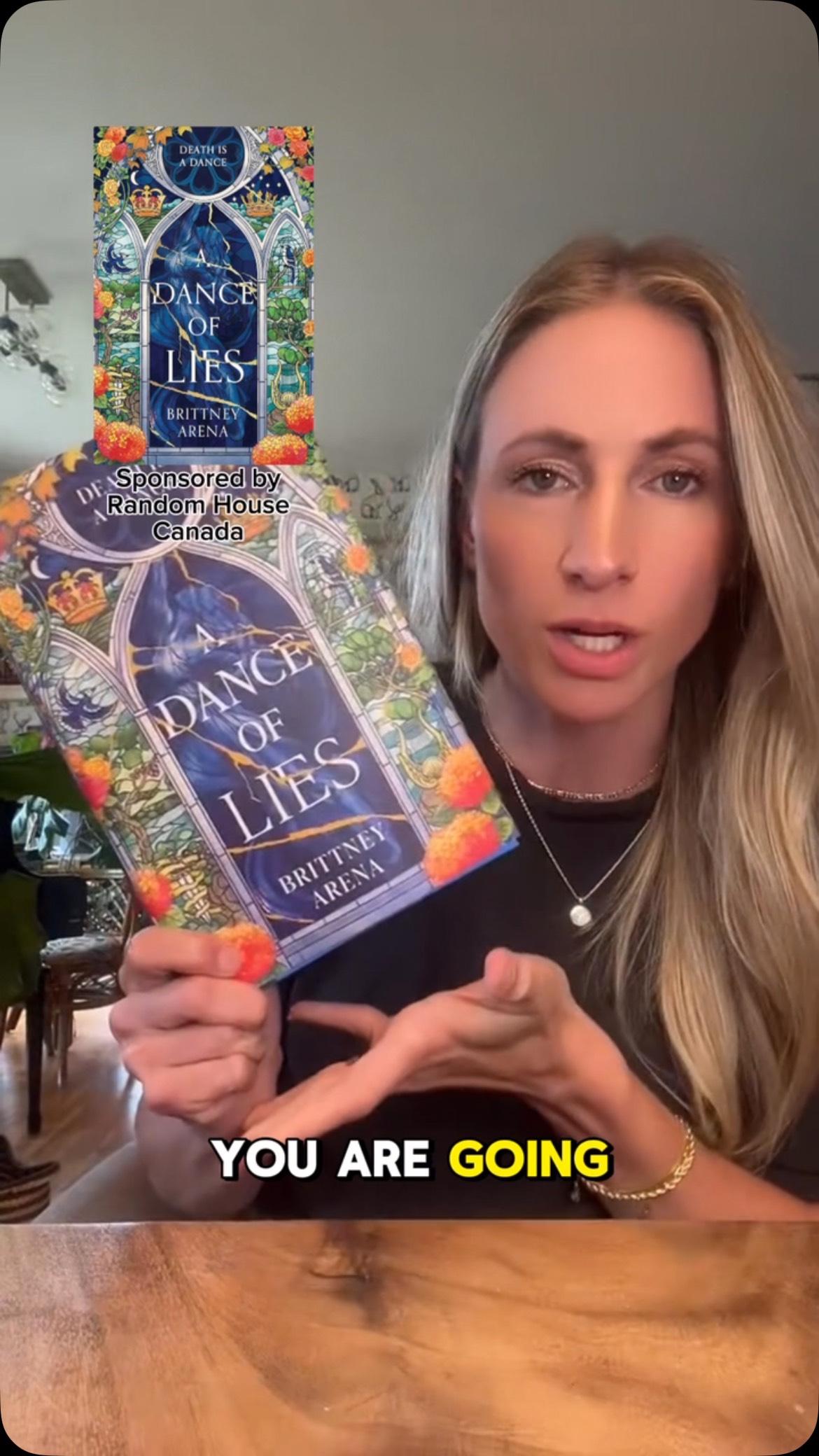 Instagram post by @kaila.books for Random House Group. Caption reads: A Dance of Lies by @reverieandink is out now #ad....